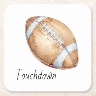 Fußball-Touchdown-Geburtstag Rechteckiger Pappuntersetzer