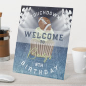 Fußball Touchdown Geburtstagsparty Willkommensunte Sockelschild (In Situ)