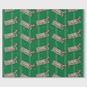 Fußball Touchdown Green Brown Muster Kids Team Geschenkpapier (Flach)