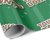 Fußball Touchdown Green Brown Muster Kids Team Geschenkpapier (Rolleneckpunkt)