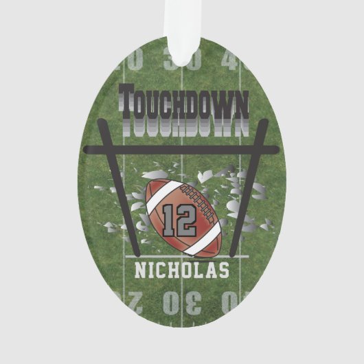 Fußball-Touchdown Ornament (Rückseite)