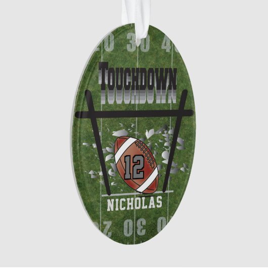 Fußball-Touchdown Ornament (Vorderseite)