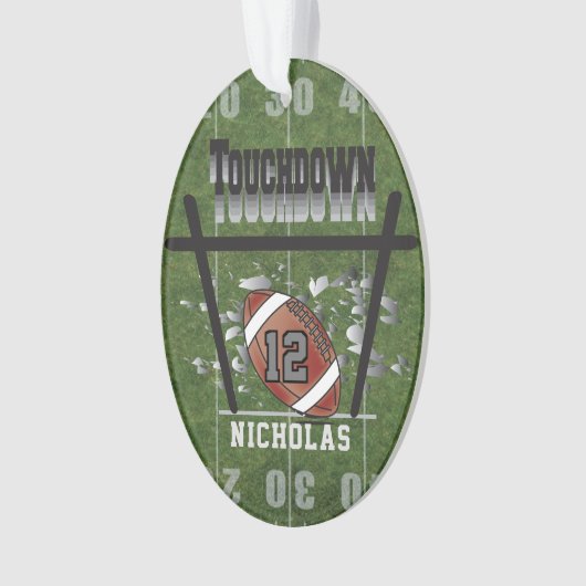 Fußball-Touchdown Ornament (Vorderseite)