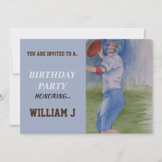 FUSSBALL-TOUCHDOWN-PASS-INVITE EINLADUNG (Vorderseite)