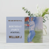 FUSSBALL-TOUCHDOWN-PASS-INVITE EINLADUNG (Stehend Vorderseite)