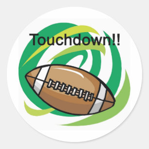 Fußball, Touchdown Runder Aufkleber