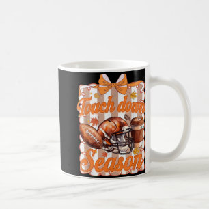 Fußball Touchdown Season, Fall Football Coquette, Kaffeetasse