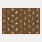 Fußball Tower Design Grün Braun und Weiß Geschenkpapier Set (Vorderseite 2)