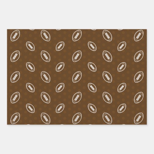 Fußball Tower Design Grün Braun und Weiß Geschenkpapier Set (Vorderseite 2)