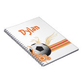 Fußball trägt Ball-Spiel-personalisierten Namen Notizblock (Rechte Seite)