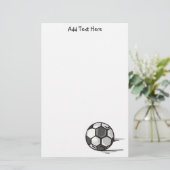 Fußball trägt Briefpapier zur Schau (Stehend Vorderseite)