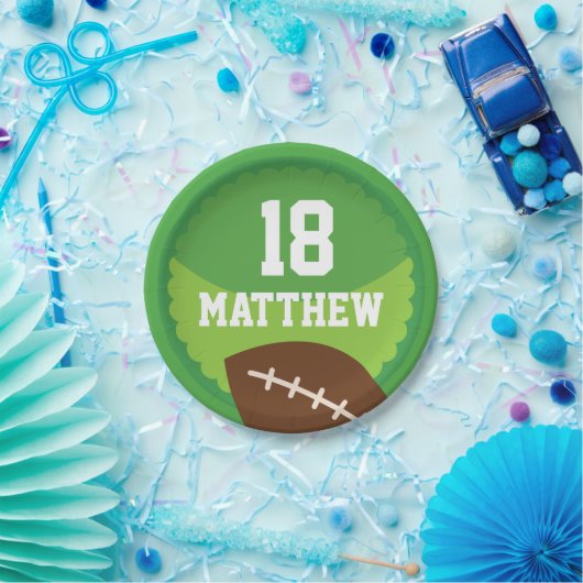 Fußball trägt personalisierten Party-Teller zur Pappteller (Party)