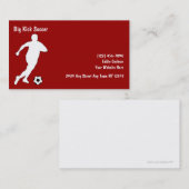 Fußball trägt Visitenkarten zur Schau Visitenkarte (Vorne/Hinten)