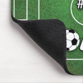 Fußball-Trainer Geburtstag mit Grasfeld und Ball Mousepad (Ecke)