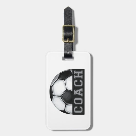 Fußball-Trainer Gepäckanhänger (Vorderseite vertikal)