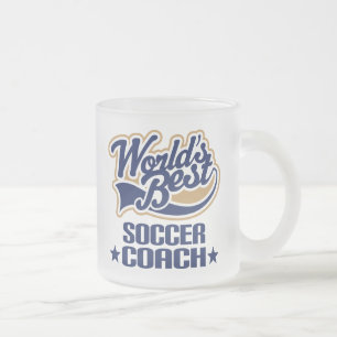 Fußball-Trainer-Geschenk Mattglastasse