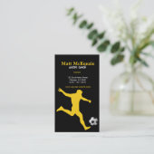 Fußball-Trainer (Gold) Visitenkarte (Stehend Vorderseite)