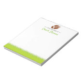 Fußball-Trainer Grüne Grasfeld Stationierung Notizblock (Rotiert)