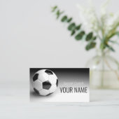 Fußball-Trainer-Instruktor Stilvoll Schwarz-weiß Visitenkarte (Stehend Vorderseite)