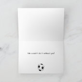 Fußball-Trainer Moderne Sportarten Dank Karte (Innenseite)