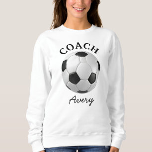 Fußball Trainer Name Einfache Minimale Schriftart Sweatshirt