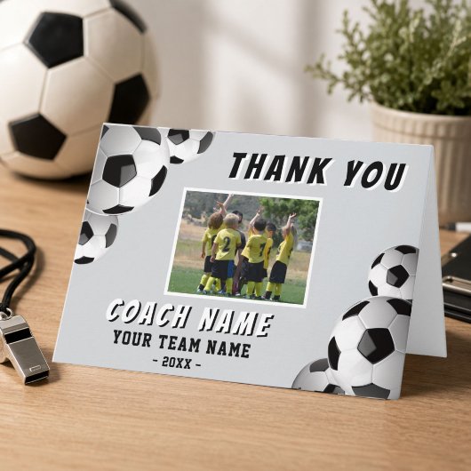 Fußball Trainer Name Foto Dankeskarte