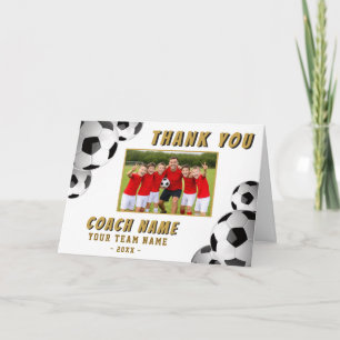 Fußball Trainer Name Foto Dankeskarte