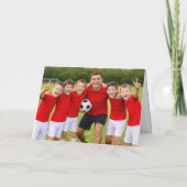 Fußball Trainer Name Foto Dankeskarte (Rückseite)