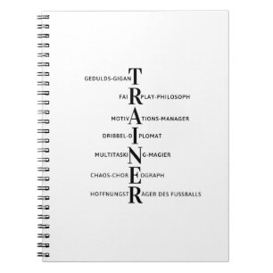 Fußball-Trainer Notizblock