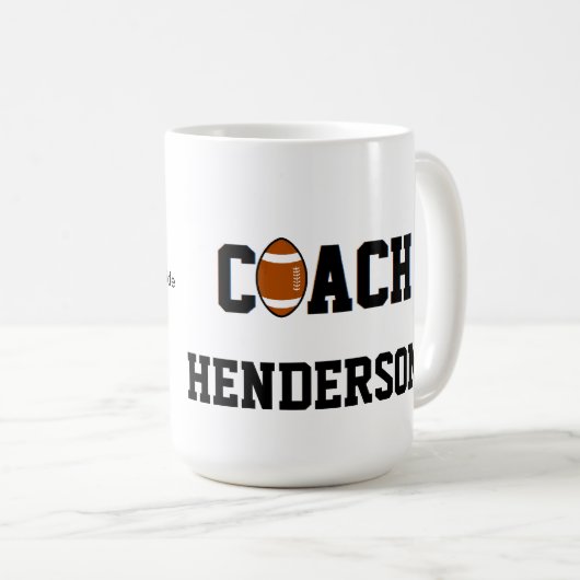 Fußball-Trainer personalisiert Kaffeetasse (VorderseiteRechts)