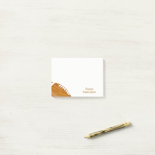 Fußball-Trainer personalisiert vom Schreibtisch Post-it Klebezettel (Auf Schreibtisch)