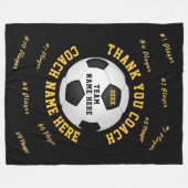 Fußball-Trainer präsentiert in Ihren Farben Fußbal Fleecedecke (Vorderseite (Horizontal))