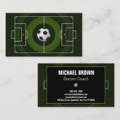 Fußball-Trainer schwarz Visitenkarte (Vorne/Hinten)