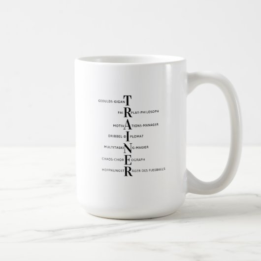 Fußball-Trainer-Tasse Kaffeetasse (Rechts)