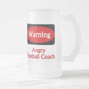 Fußball-Trainer-Tasse Mattglas Bierglas