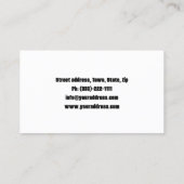 Fußball-TrainersportGoal-Visitenkarte Visitenkarte (Rückseite)