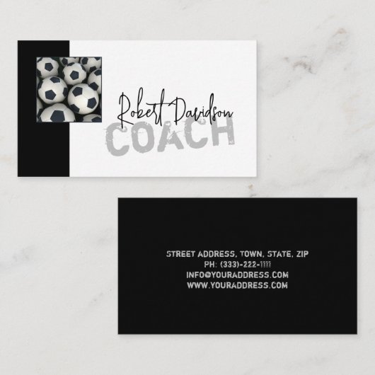 Fußball-TrainersportGoal-Visitenkarte Visitenkarte (Vorne/Hinten)