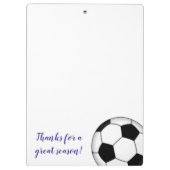 Fußball-Trainerteam dankt für Geschenk Klemmbrett (Rückseite)