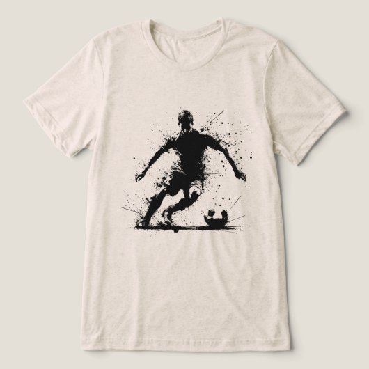 Fußball Tri-Blend Shirt (Design Vorderseite)