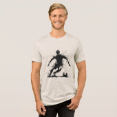 Fußball Tri-Blend Shirt (Vorderseite voll)