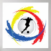 Fußball-Tricolor-Emblem Poster (Vorne)