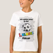 Fußball trifft Mauer - 1. Klasse T-Shirt (Vorderseite)