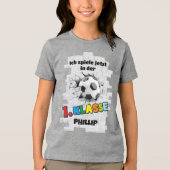 Fußball trifft Mauer - 1. Klasse Tri-Blend Shirt (Vorderseite)
