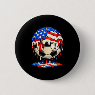 Fußball-Tropf Amerika-Flagge Streusel patriotisch Button