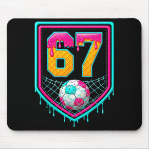 Fußball-Tropf Nummer 67 Fußballspieler  Mousepad