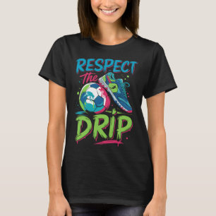 Fußball-Tropf Schmelzendes Eiscreme Respektiere de T-Shirt