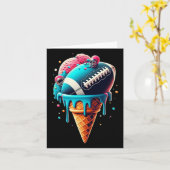 Fußball Tropfen Eiscreme Aquarellkone mit Sprung Karte (Gelbe Blume)
