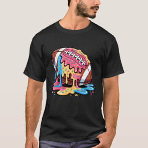 Fußball-Tropfen für Lineman WR QB RB Eiscremesurne T-Shirt