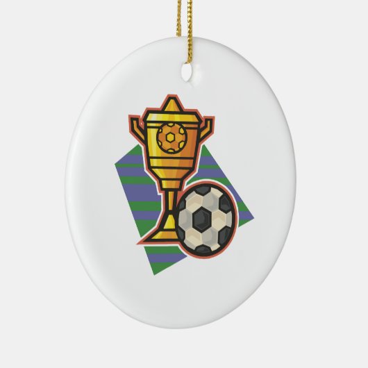 Fußball-Trophäe Keramikornament (Rechts)