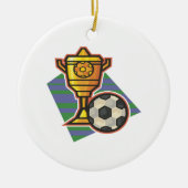 Fußball-Trophäe Keramikornament (Vorne)